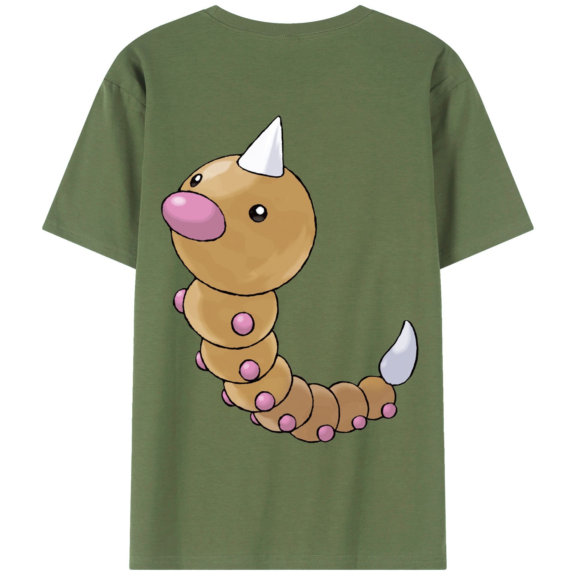 （画像用） ポケットモンスター Pokémon 綿100％ メンズ半袖Tシャツ（バックプリント） 通気性